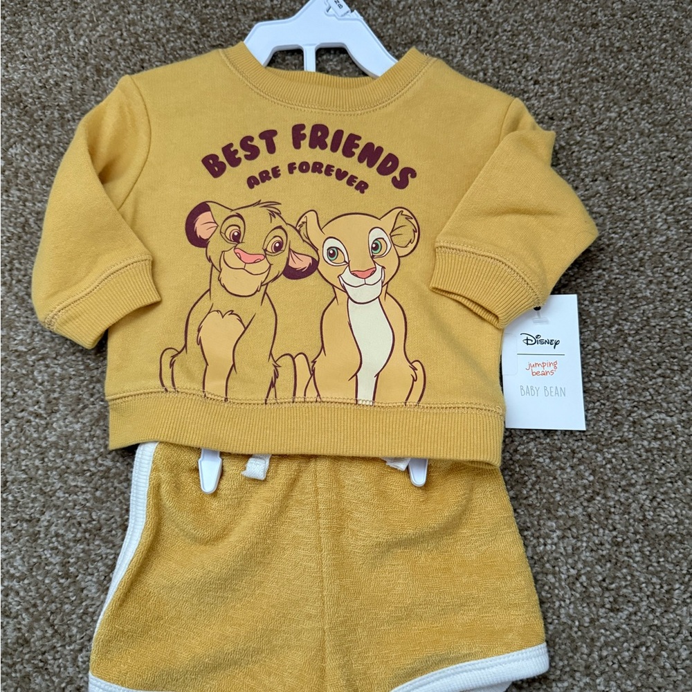 Disney Jumping Beans Yellow Baby Outfit